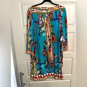 ECI New York Colorful Paisley Print Dress